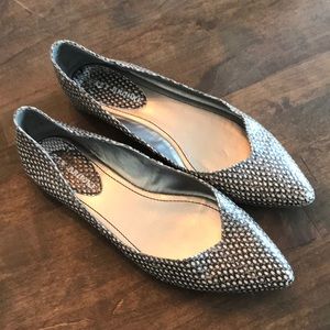 Snake look pointed toe flats - women’s 7